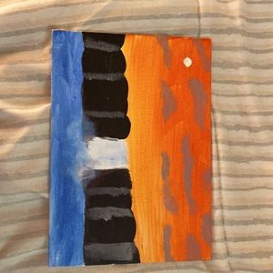 Mountains with waterfall to a river.